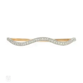 Antique diamond wave bracelet