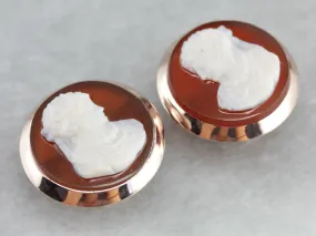 Antique Sardonyx Cameo Cufflinks