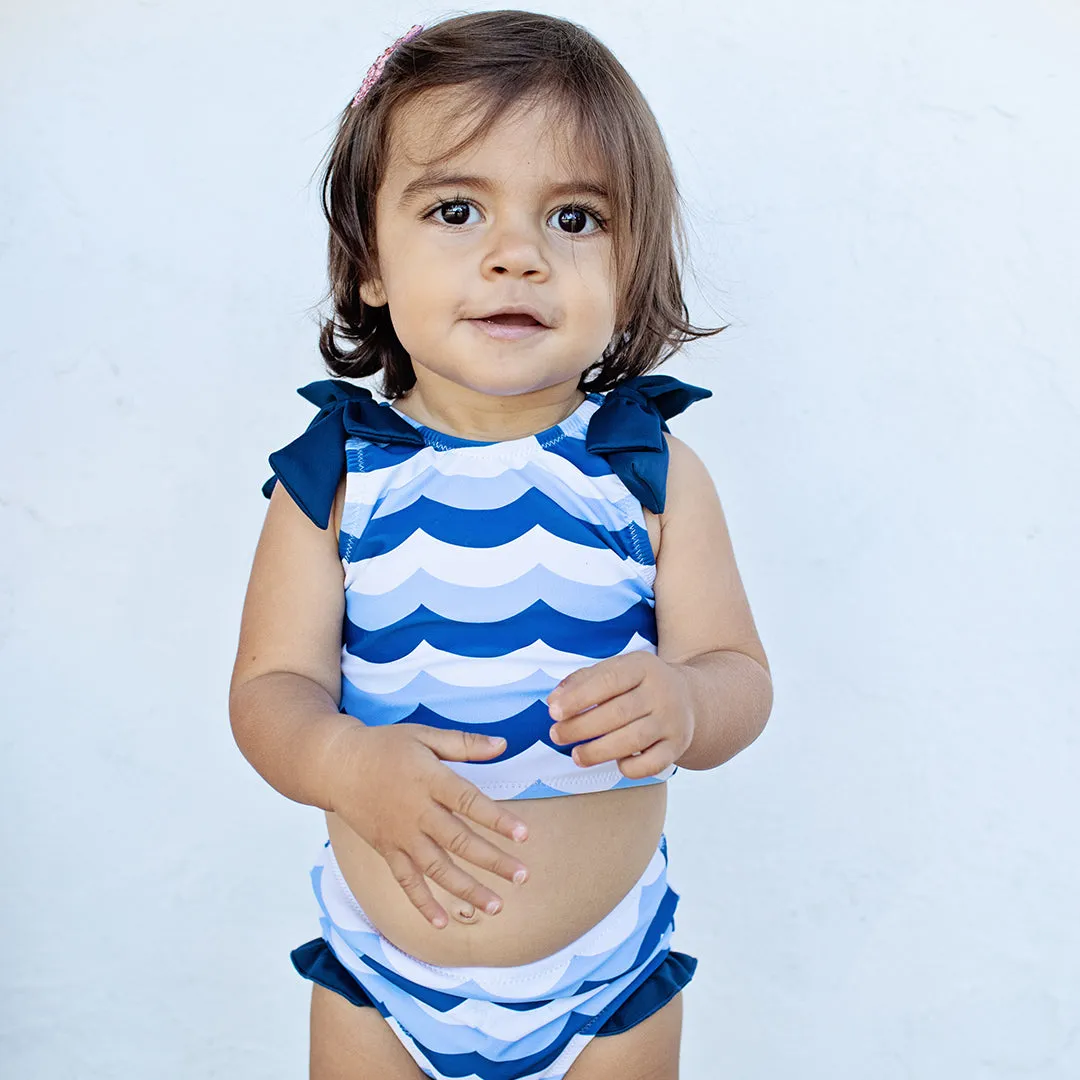 Baby Girls Shelly Tankini - Ocean Waves