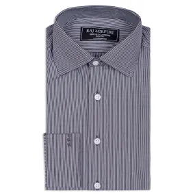 Bespoke - Black & White Striped Shirt