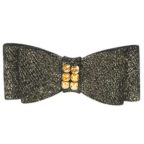 Black Glitzerati Gold Giltmore Hair Bow