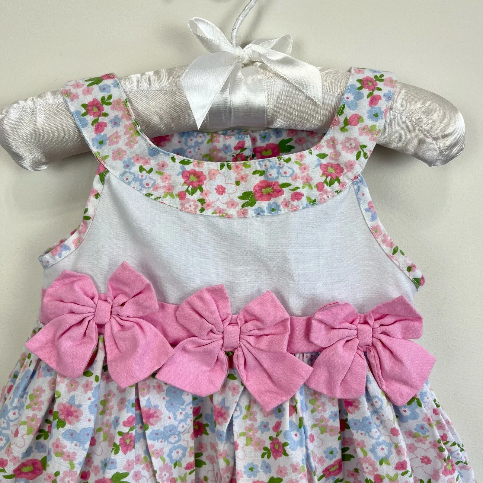 Bon Bebe Floral Bow Dress 3-6 Months