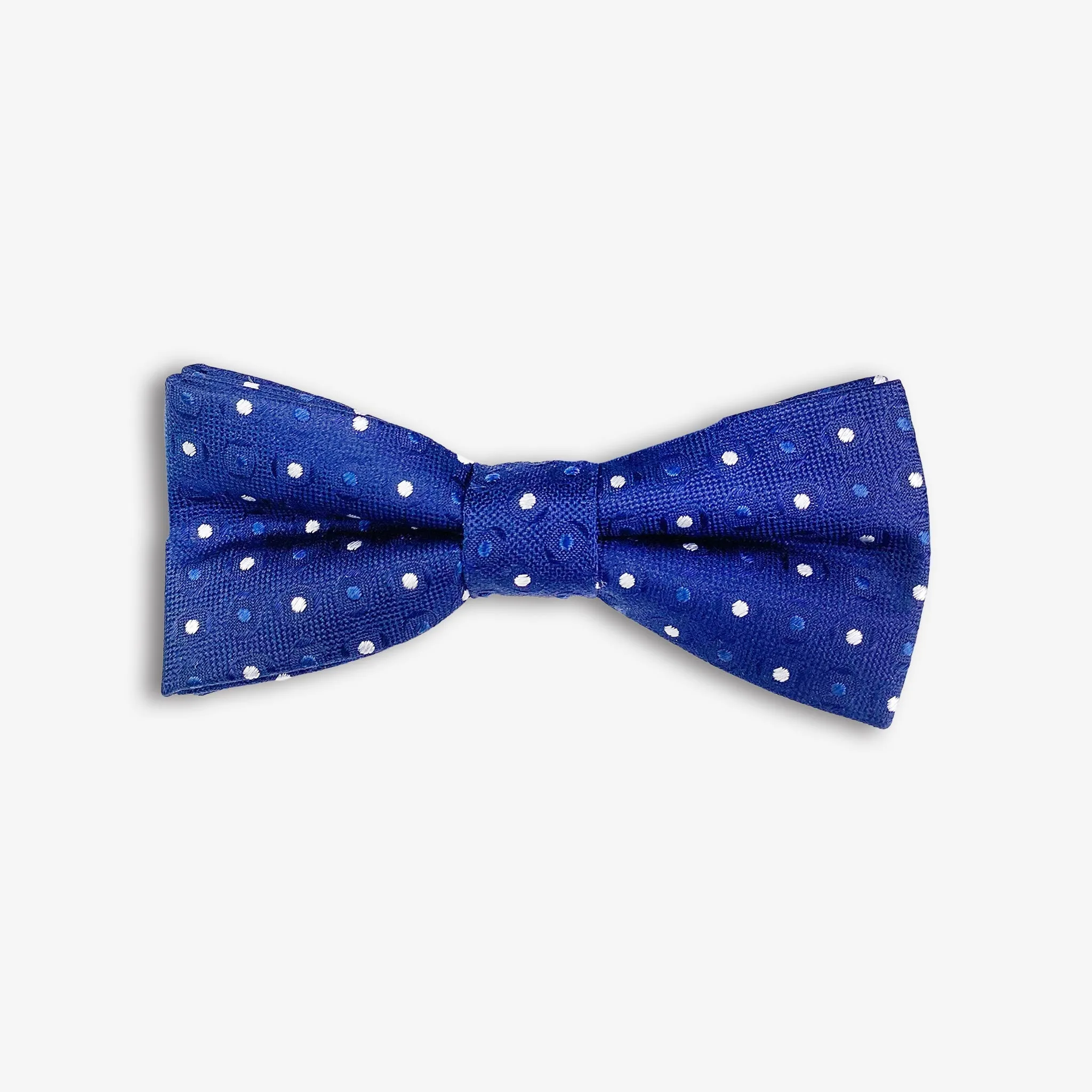 Bow Tie | White/Blue Dots