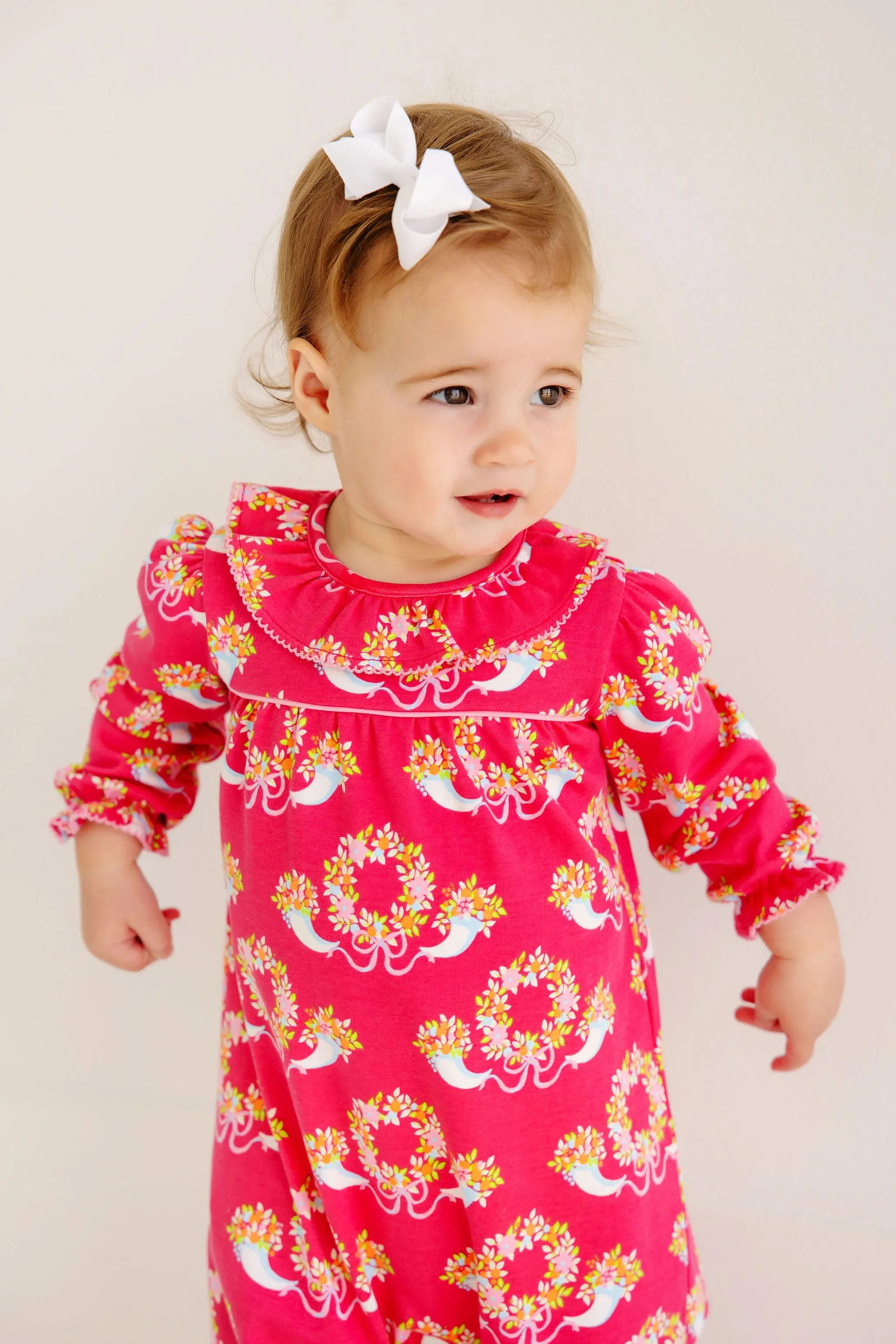 Bows and Berries L/S Ramona Ruffle Romper