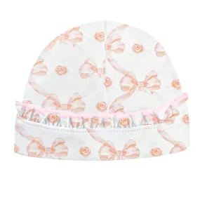 Bows and Roses Hat w/Ruffle