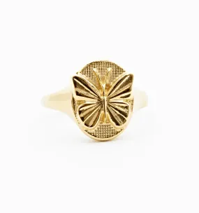 Butterfly Signet Ring