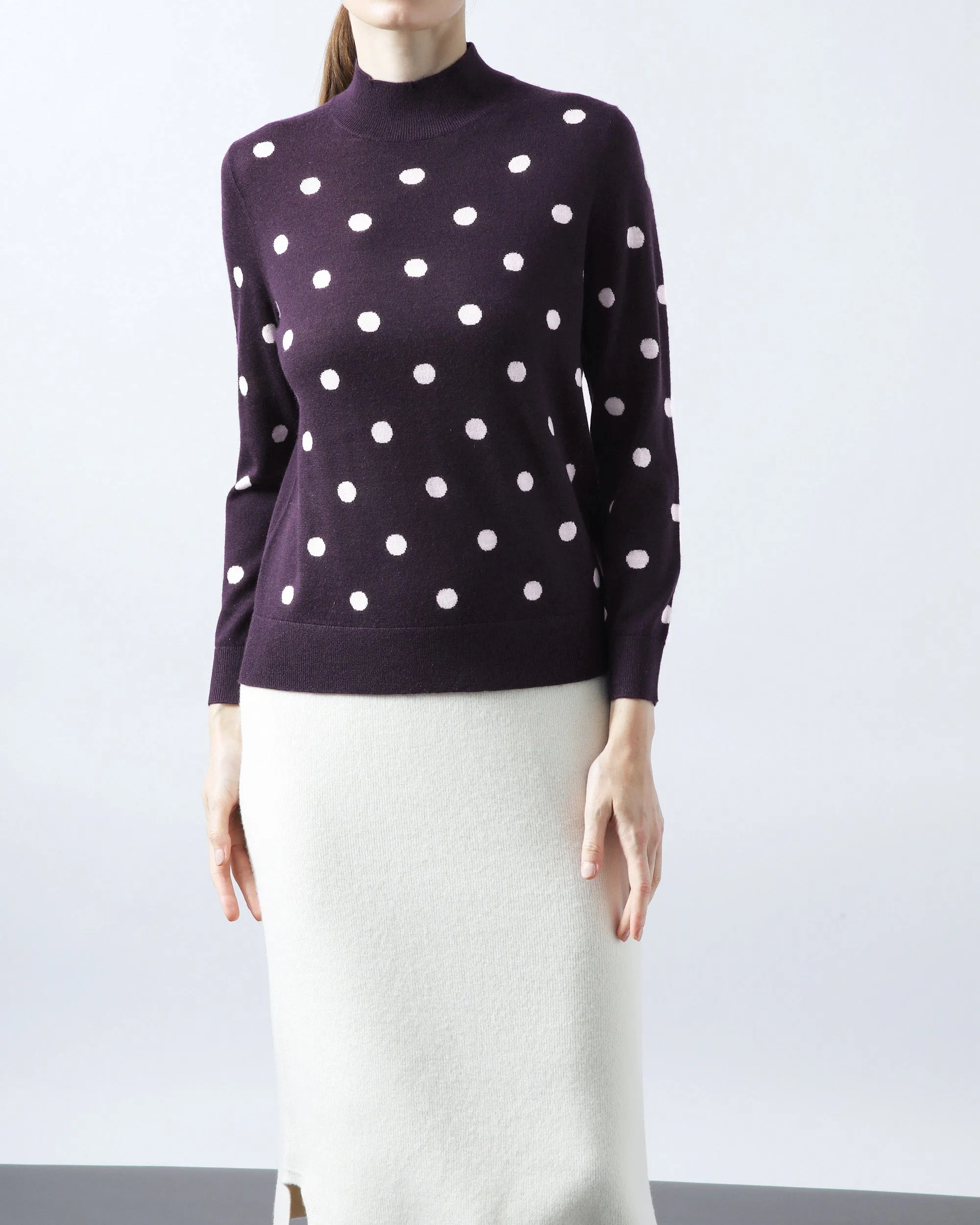 Cashmere Dot Long Sleeve Top