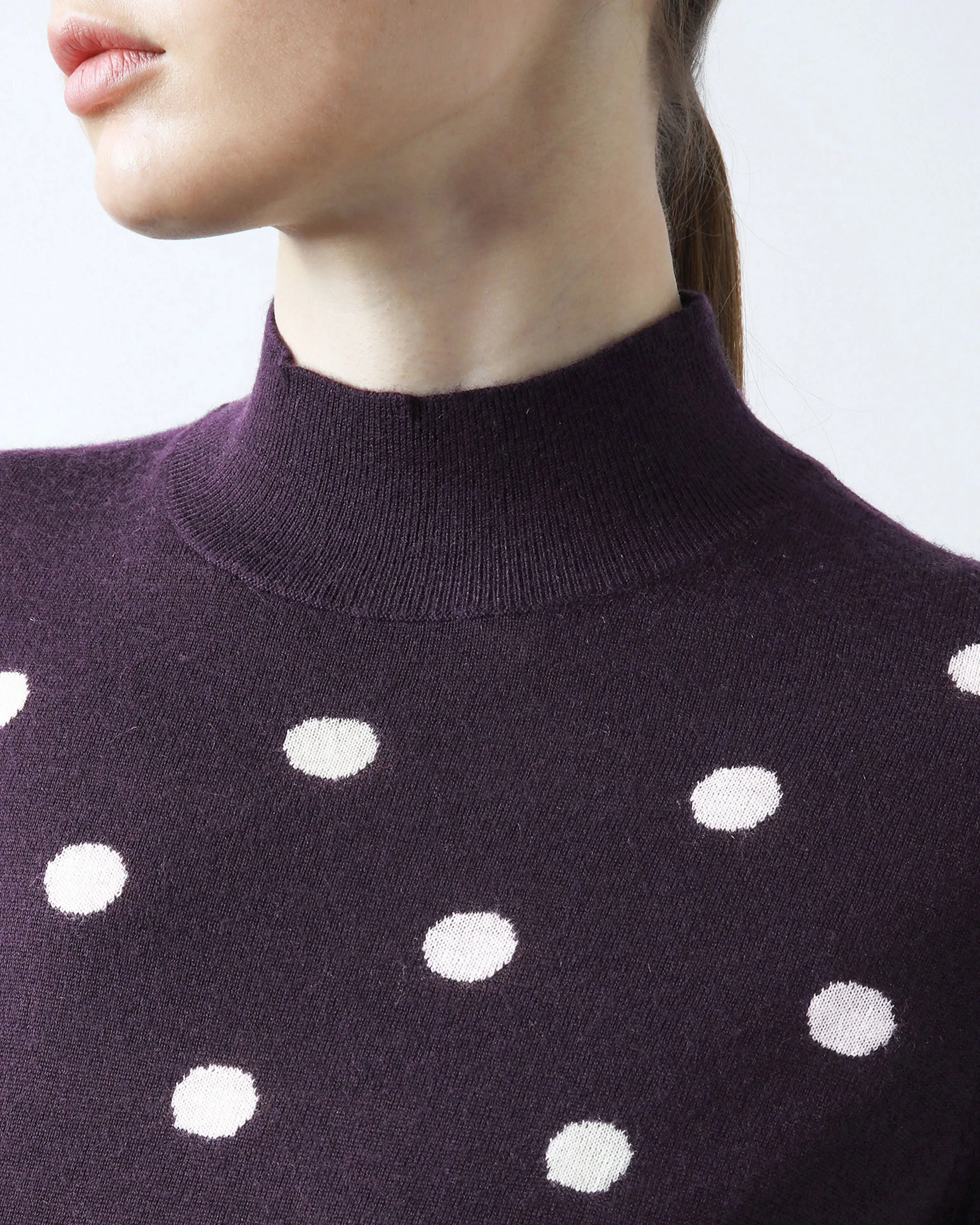 Cashmere Dot Long Sleeve Top