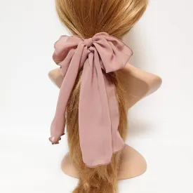 chiffon bow knot hair elastic tailed ponytail holder women hair accessories