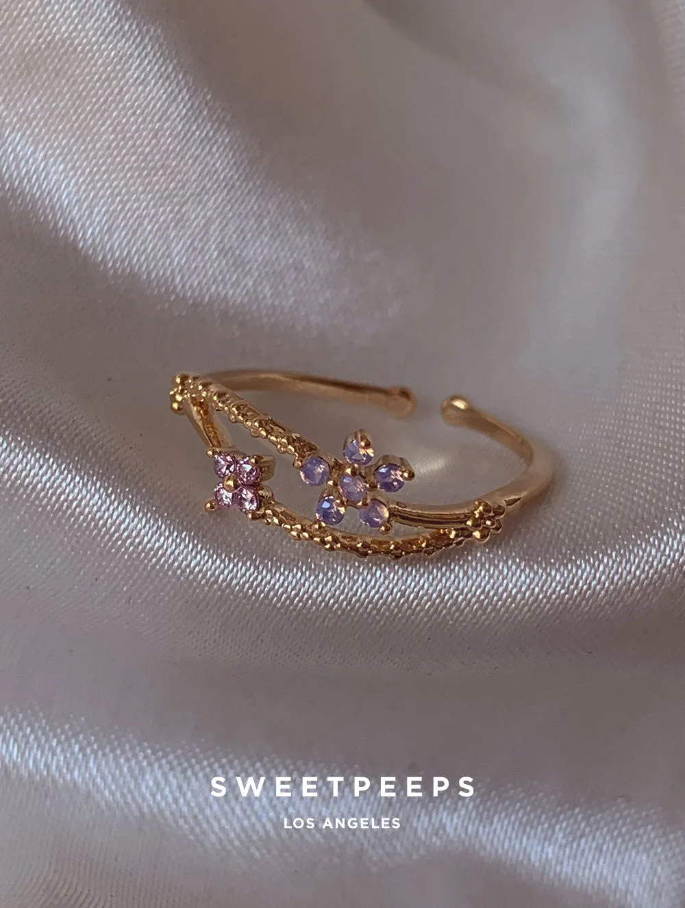 Cressida Twin Flowers Ring