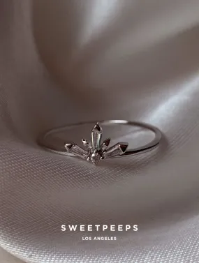 Crystal Gems Ring - Silver