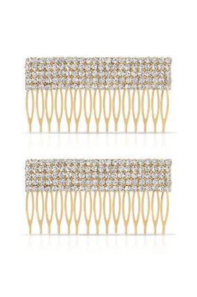 Dynasty Hair Comb Set in Crystal