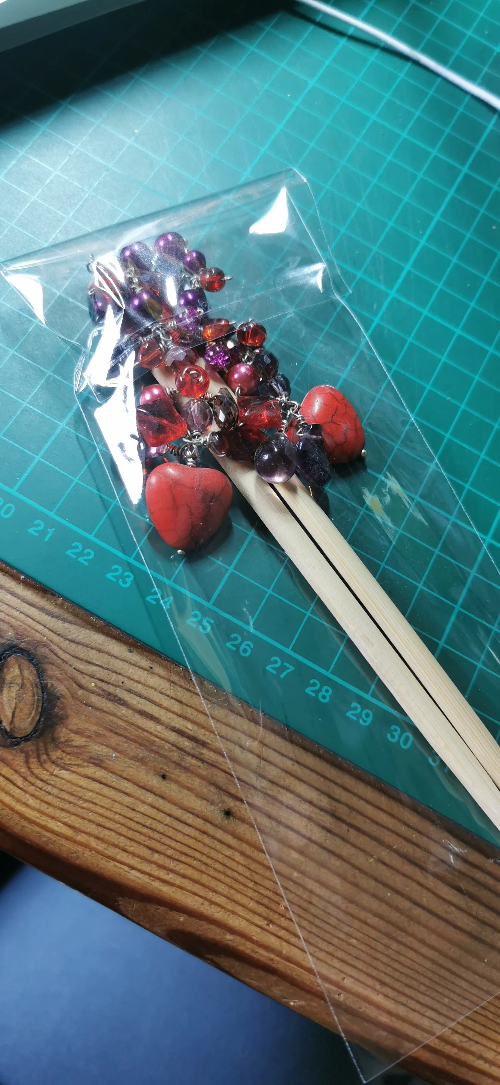 Geisha: hair sticks, Hair chopsticks, beaded hair accessories, sold per pair, Hair Jewellery