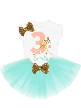 Giraffe Birthday Tutu Outfit