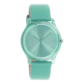 Jade green OOZOO watch with jade green leather strap - C11139