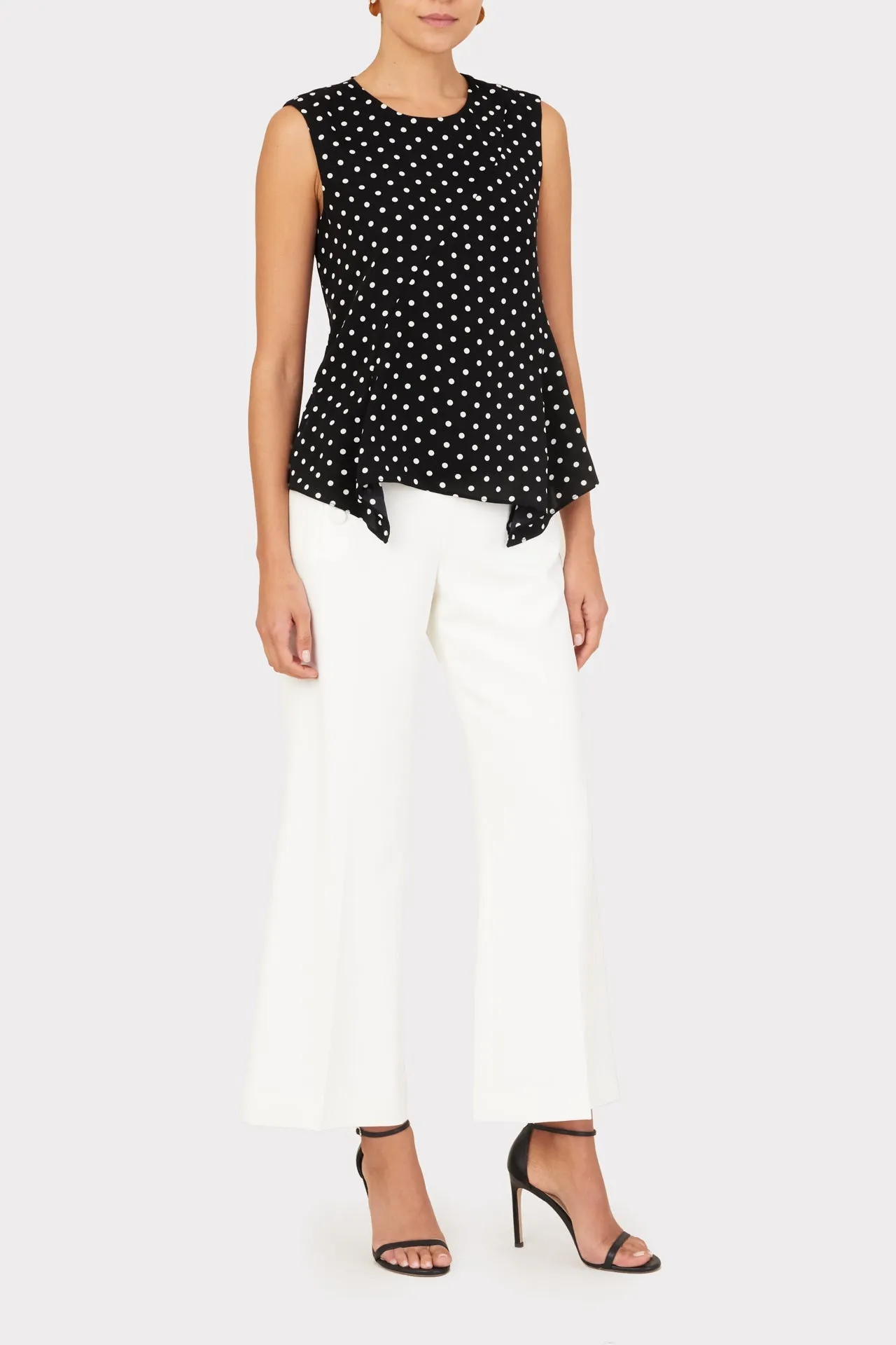Leslie Small Dot Print Top