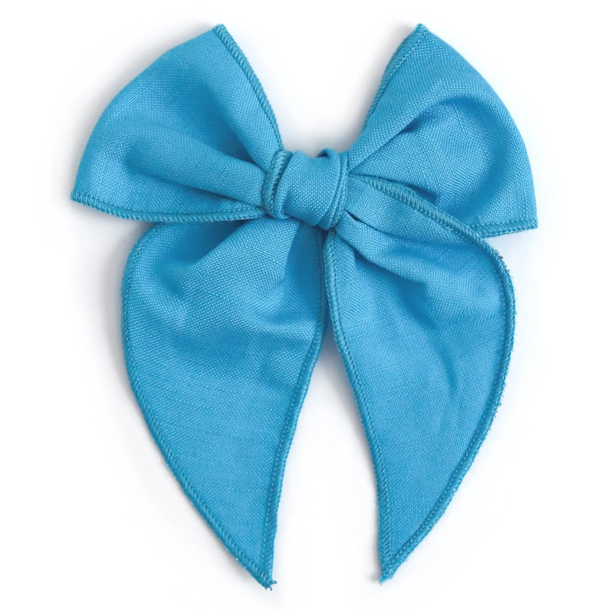 Party Girl Bow - Electric Blue Linen