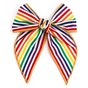 Party Girl Bow - Rainbow Stripe