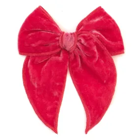 Party Girl Bow - Strawberry Velvet