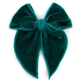 Party Girl Bow - Teal Velvet