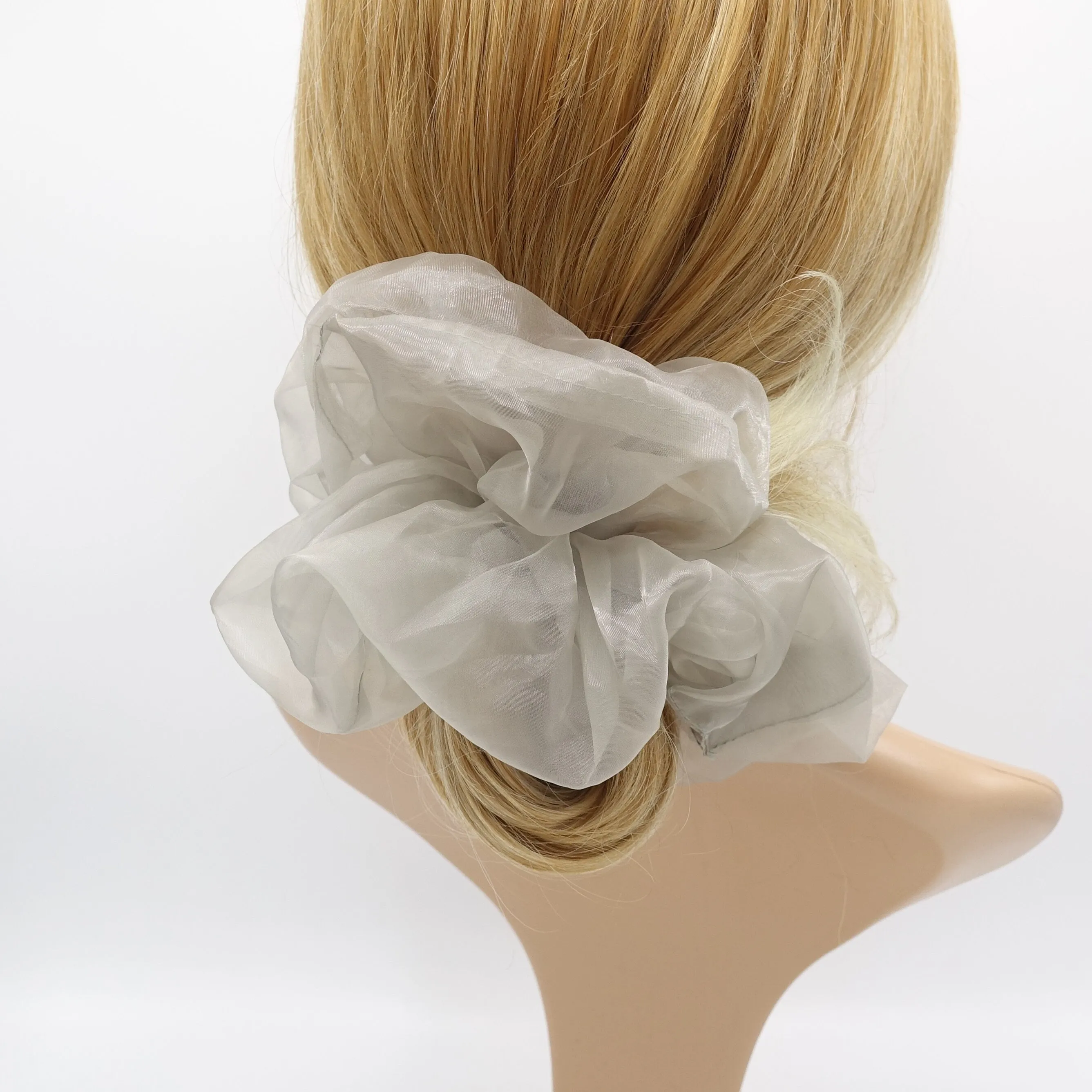 pastel organza scrunchies oversized hair ties for women