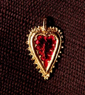 Pendant with Enamel Heart - W-94