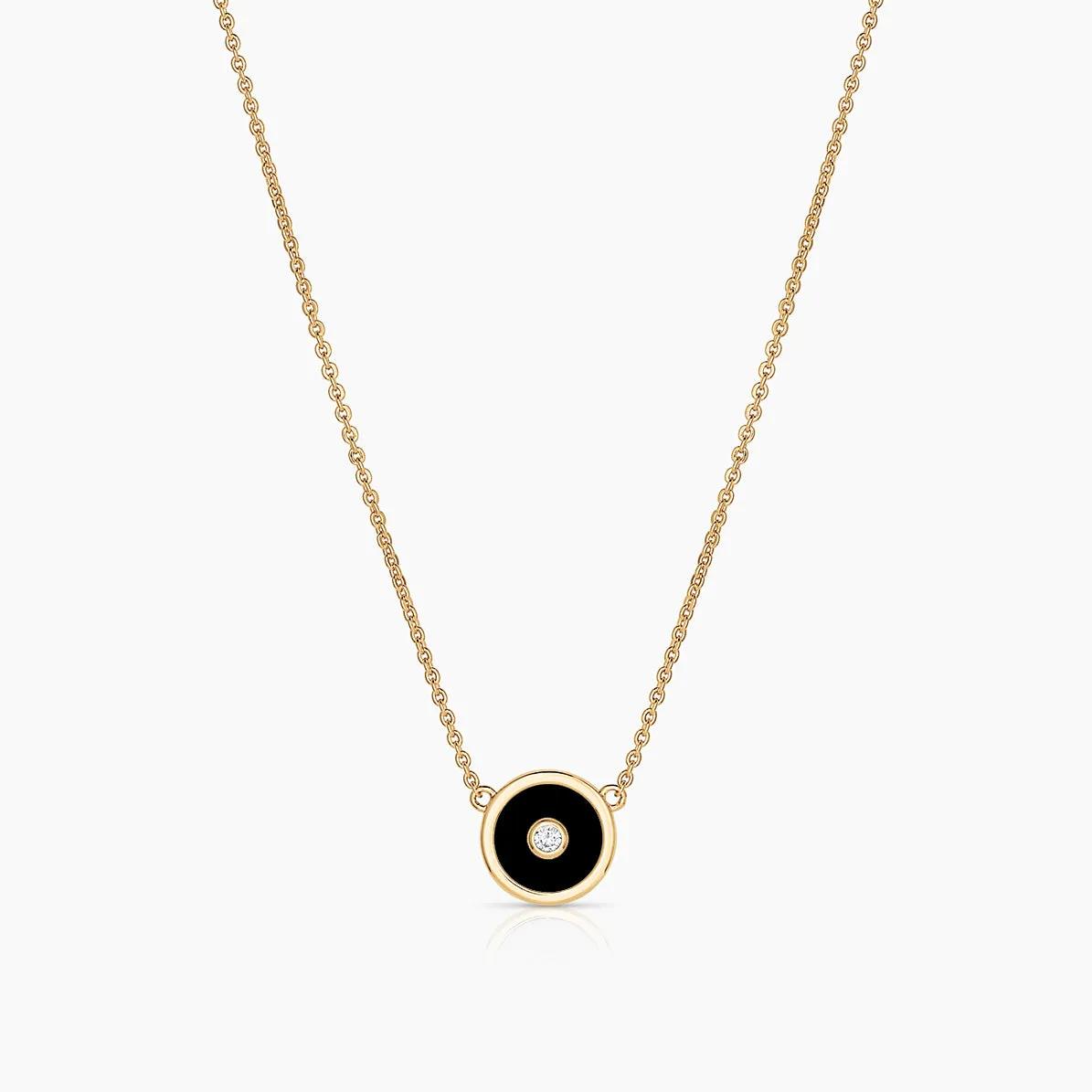 Petite Balia Black Enamel Necklace