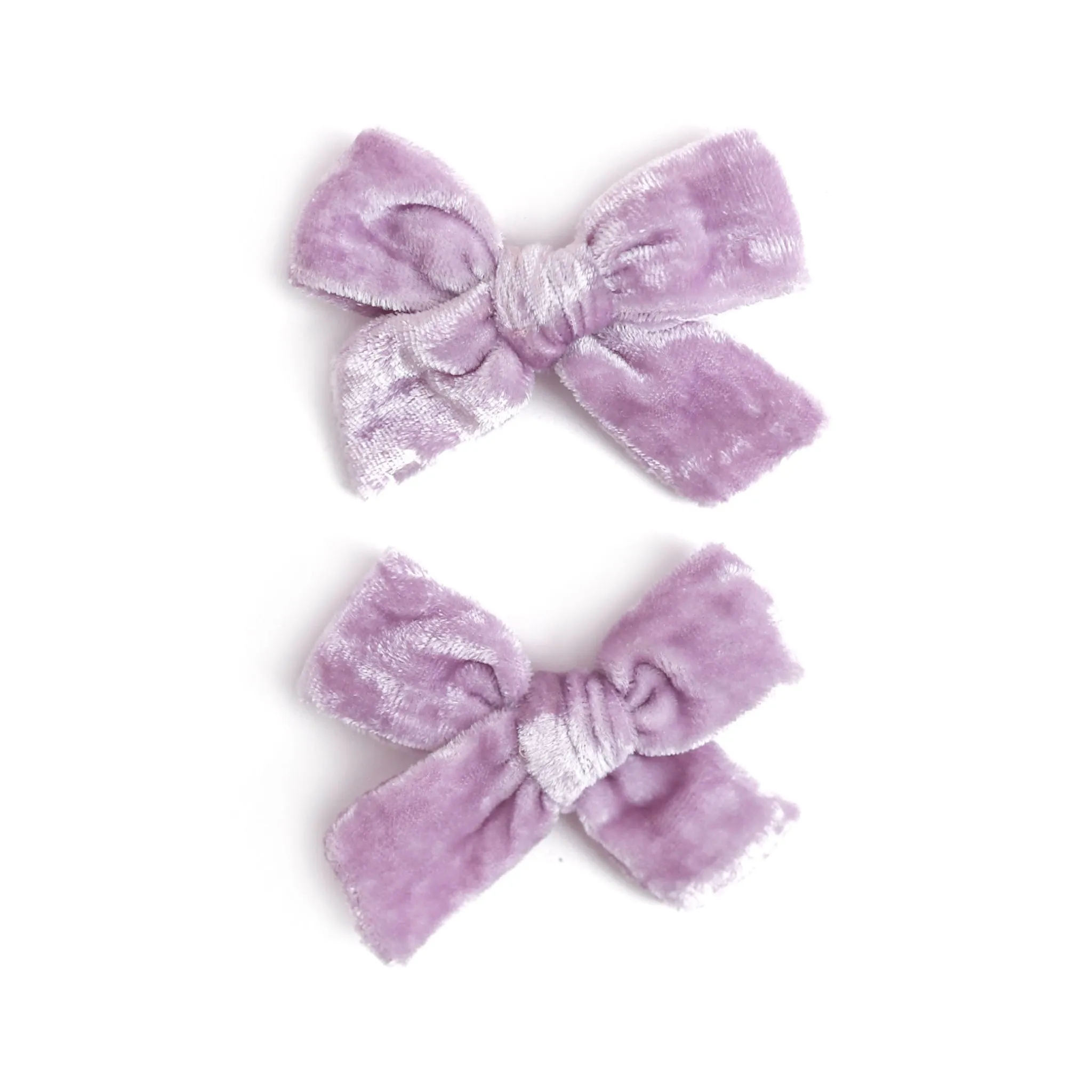 Pigtail Bows - Wisteria Velvet