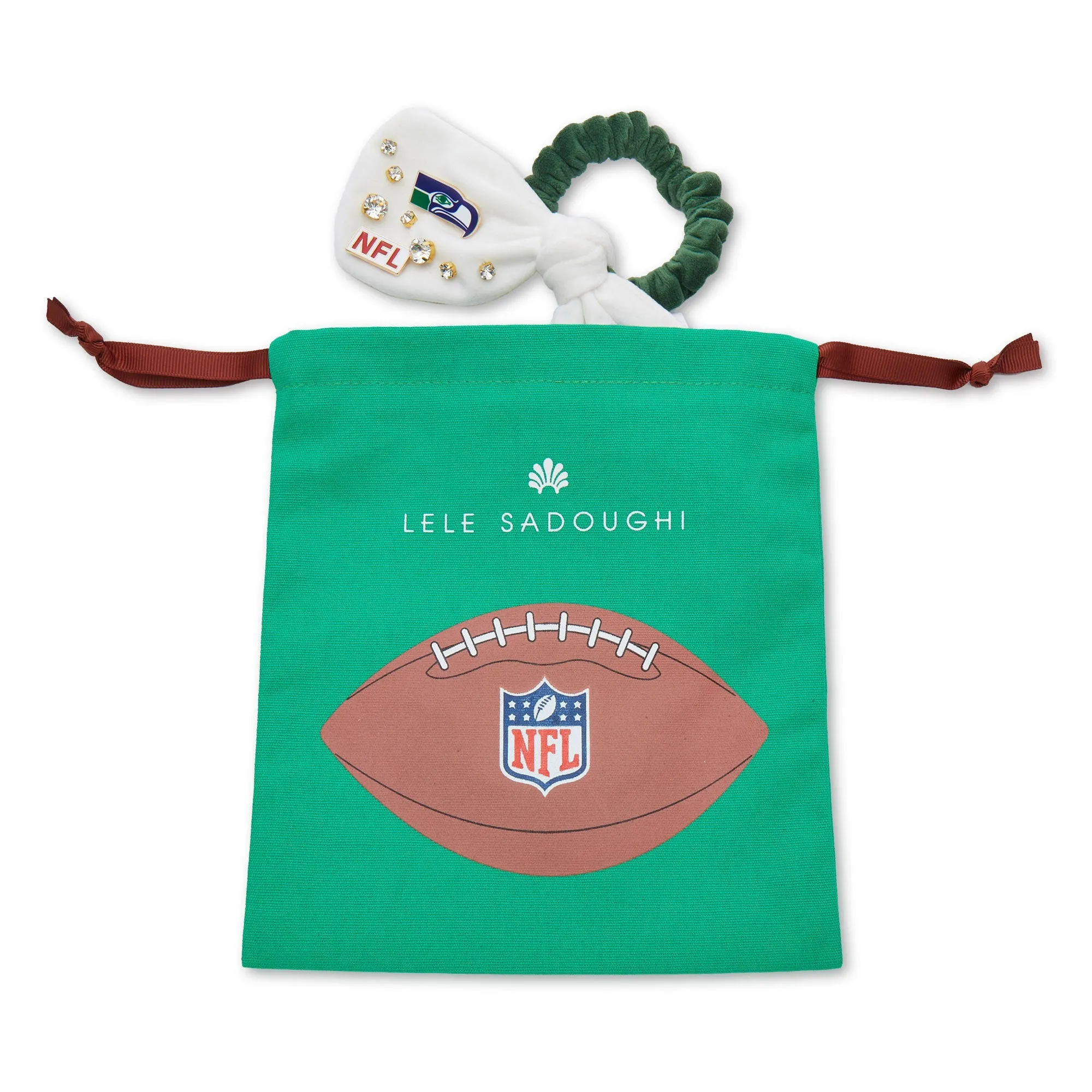 PITTSBURGH STEELERS LELE SADOUGHI X NFL JET BOW SCRUNCHIE