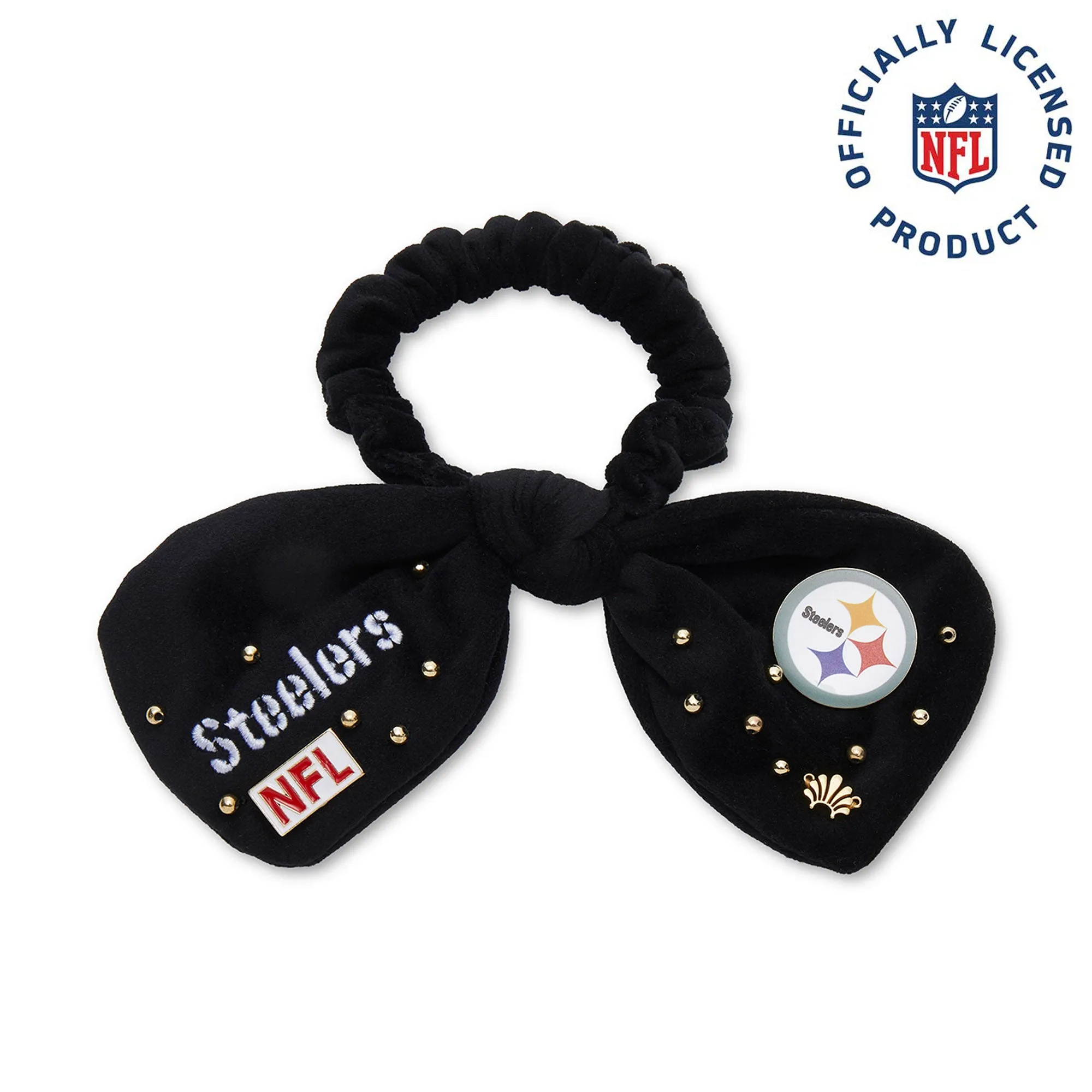 PITTSBURGH STEELERS LELE SADOUGHI X NFL JET BOW SCRUNCHIE