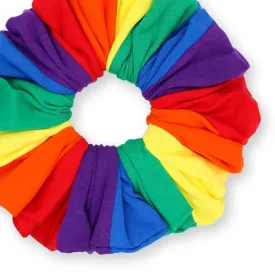 Pride King Size Rainbow Scrunchies XXL Ponytail T-Shirt Cotton Holder Made in the USA