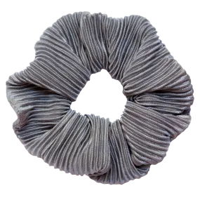 Priscilla Pleated Scrunchie in Grey