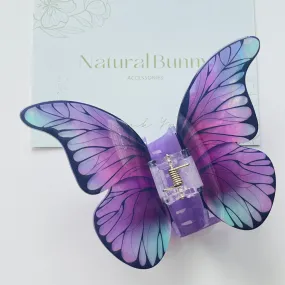 Purple Butterfly Hair Claw Clip