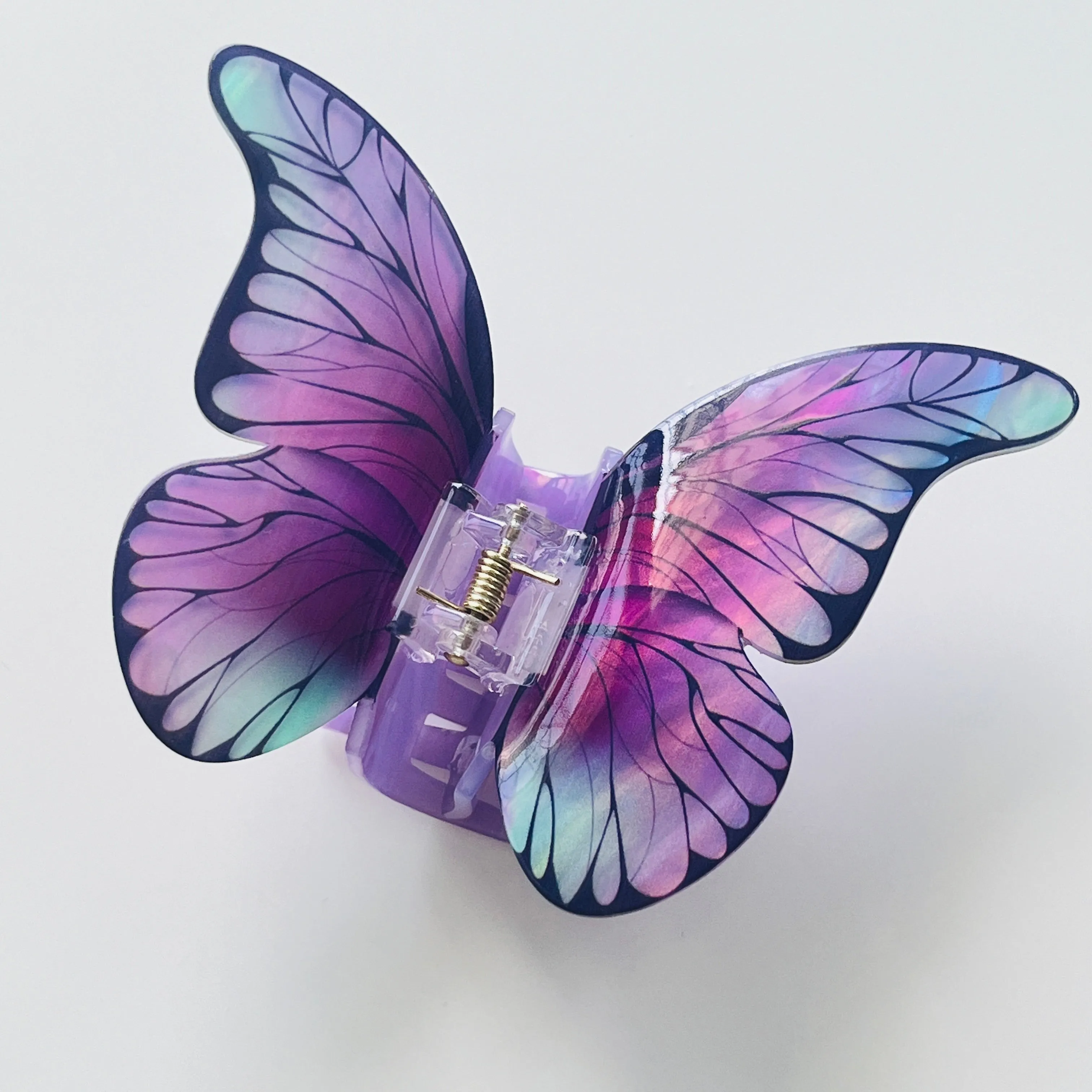 Purple Butterfly Hair Claw Clip
