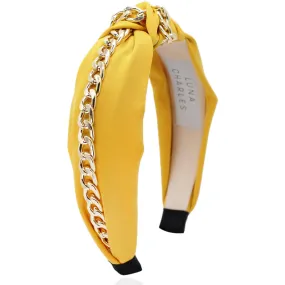 Rihanna Chain Headband - Yellow