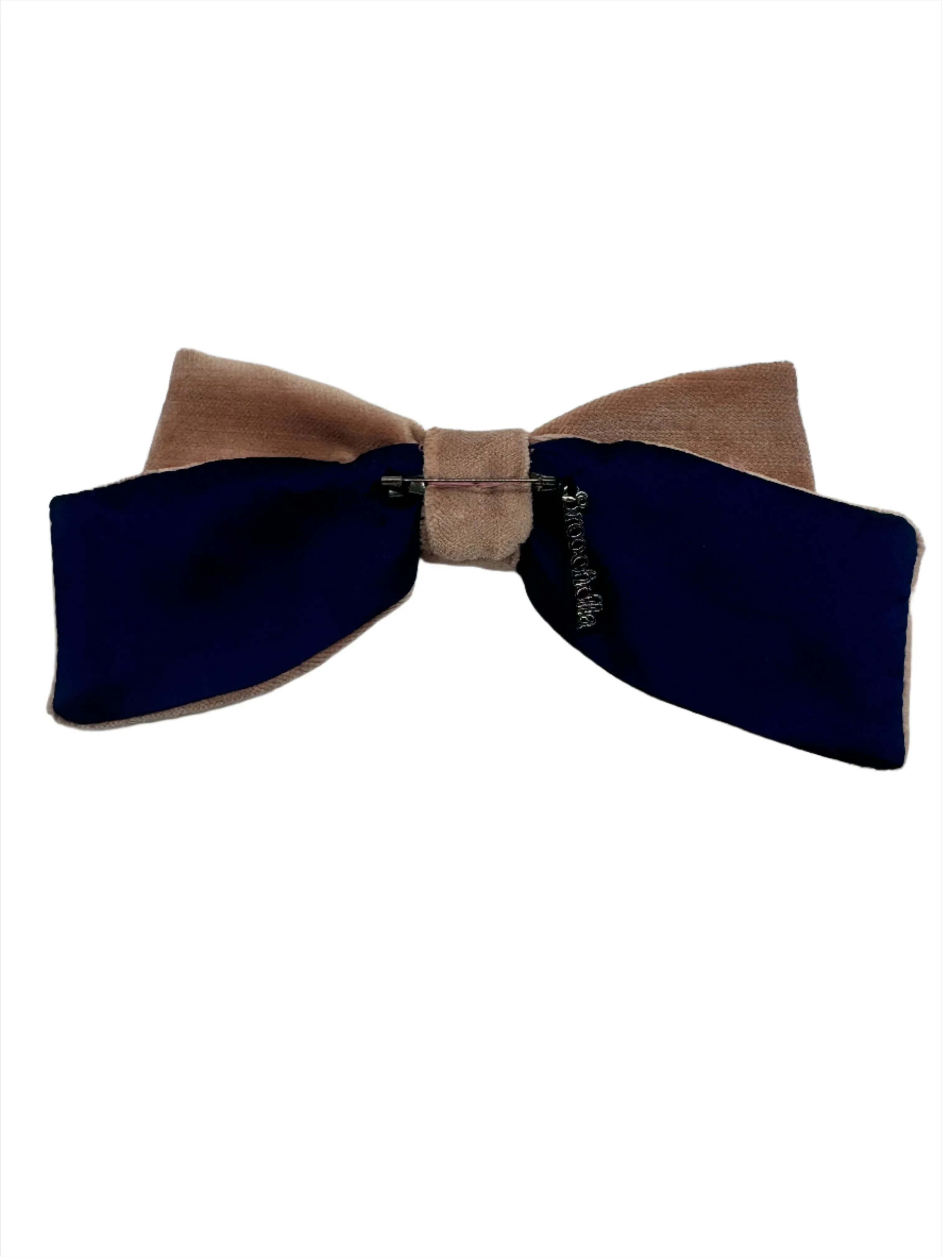 Velvet Bows - Pink/Navy